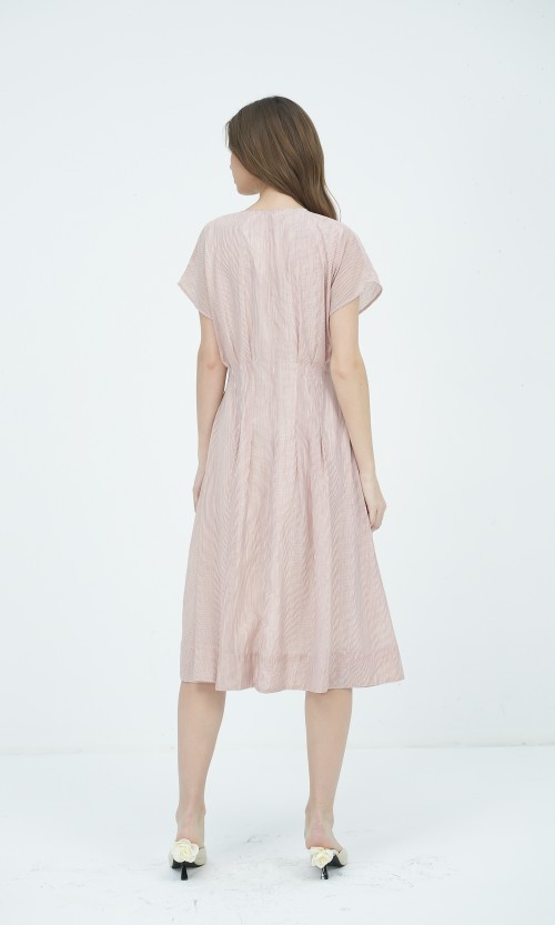 SIXDO G-Stripe Orange Dress for Women
